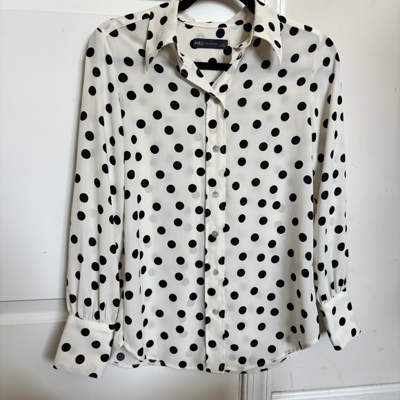 M&S Collection Polka Dot Shirt - Picture 2 of 10